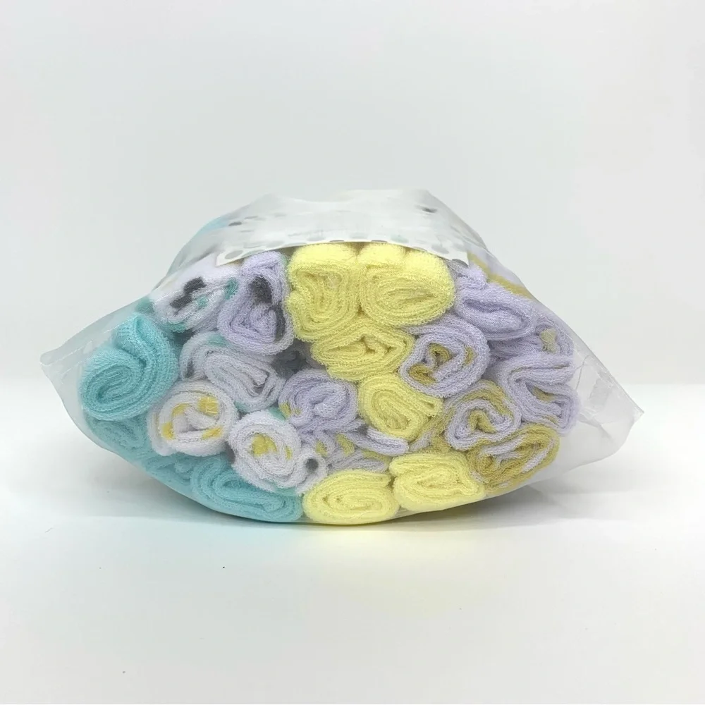 Zak & Zoey 24 Pack Giftable Washcloth Set Blue Yellow White Gray New Nwt
